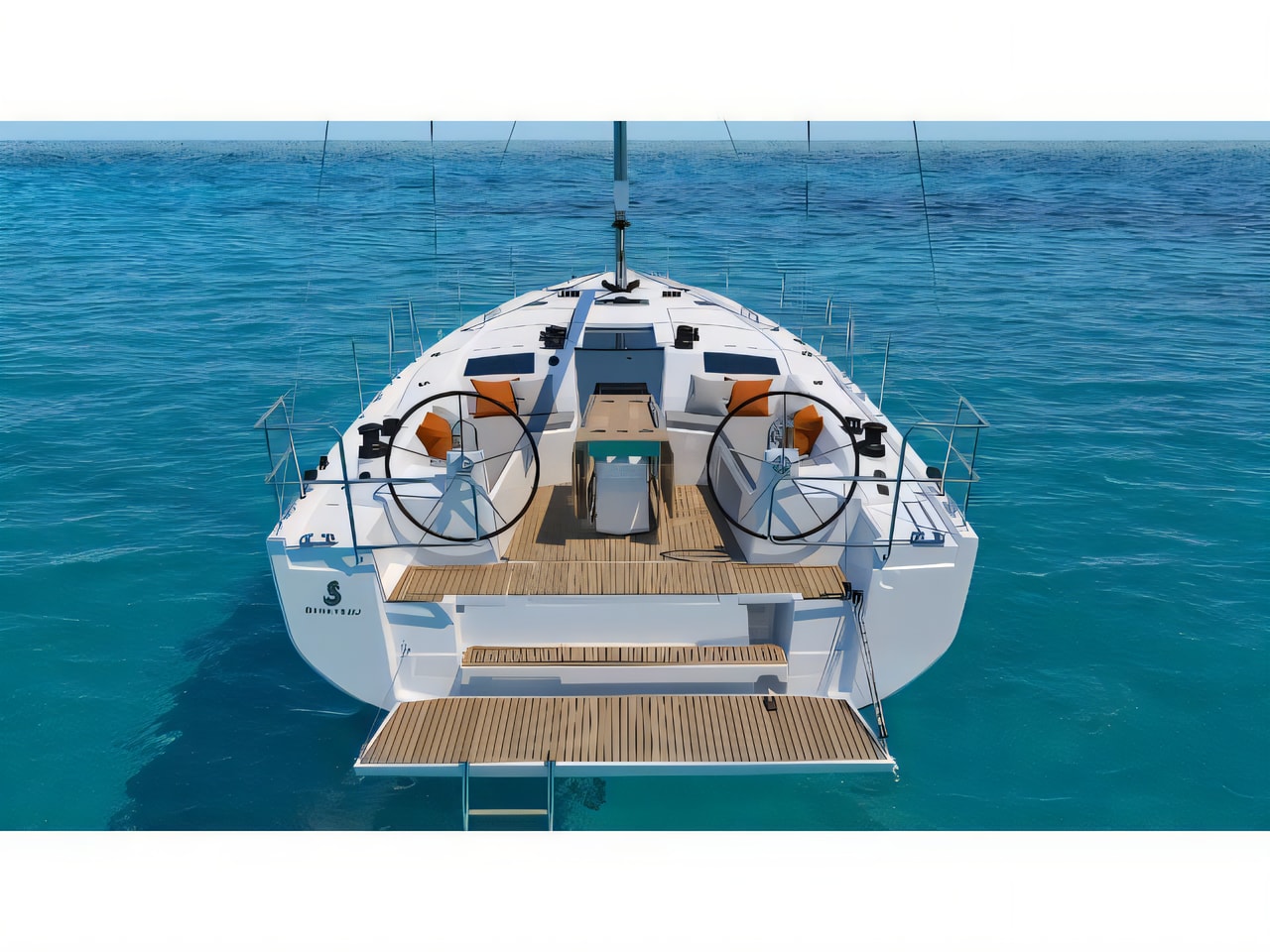 Exterior overview of Oceanis 40.1 sail boat for charter from Split ACI Marina in the Split sailing area Croatia