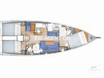 Interior of Sun Odyssey 410 sail boat with 3 cabins Croatia yacht charter