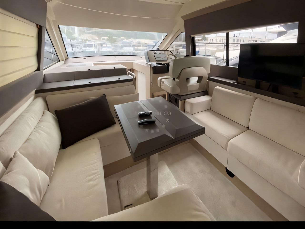 Layout of Monte Carlo 5 motoryacht with 3 cabins Croatia yacht charter