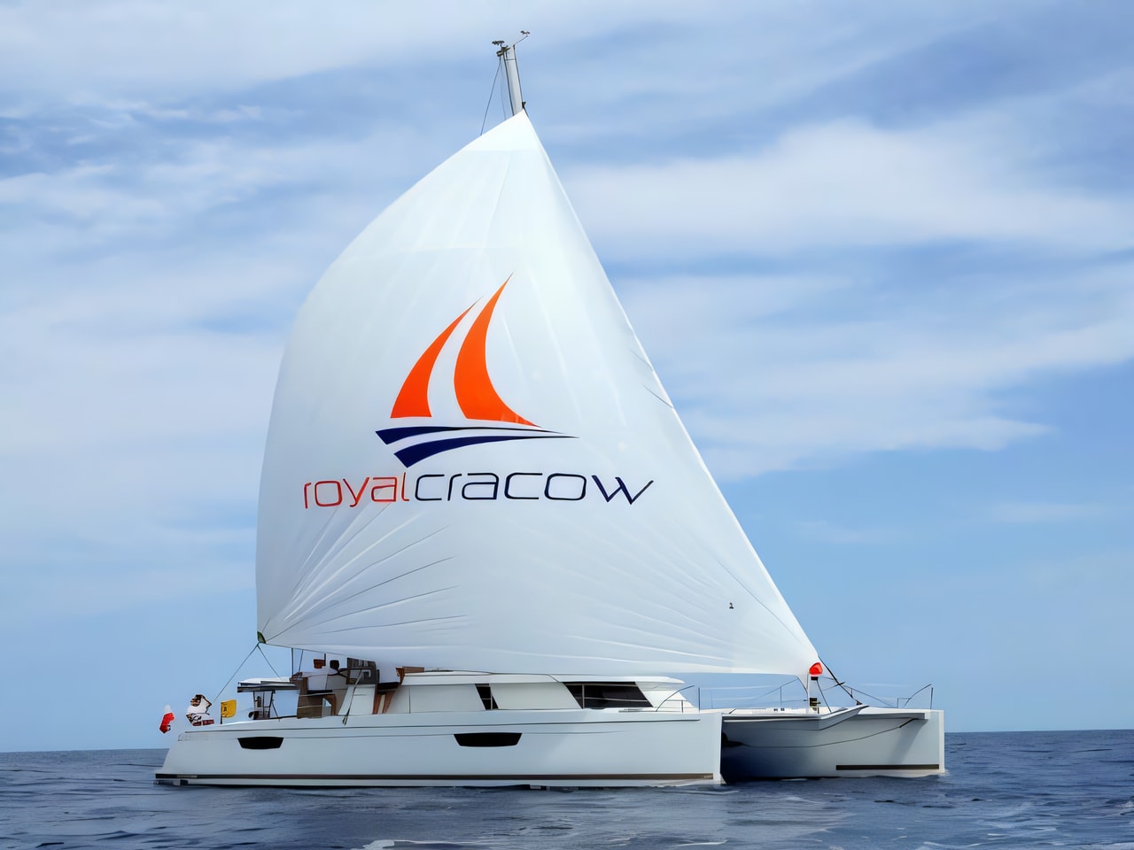 Exterior overview of Saba 50 catamaran for charter from Seget Donji Marina Baotic in the Split sailing area Croatia