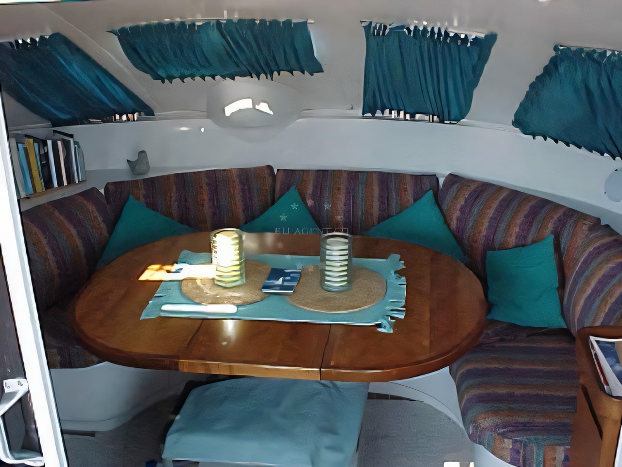 Layout of Lagoon 42 catamaran with 6 cabins Croatia yacht charter