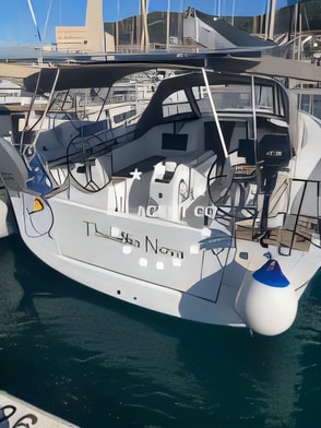Interior of Sun Odyssey 415 sail boat with 3 cabins Croatia yacht charter
