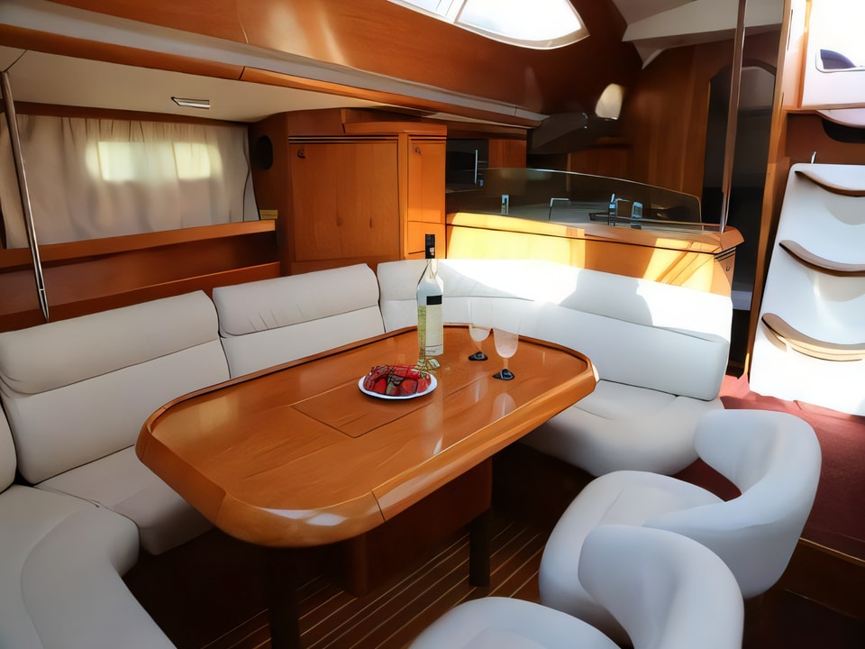 Interior of Sun Odyssey 49 DS sail boat with 4 cabins Croatia yacht charter