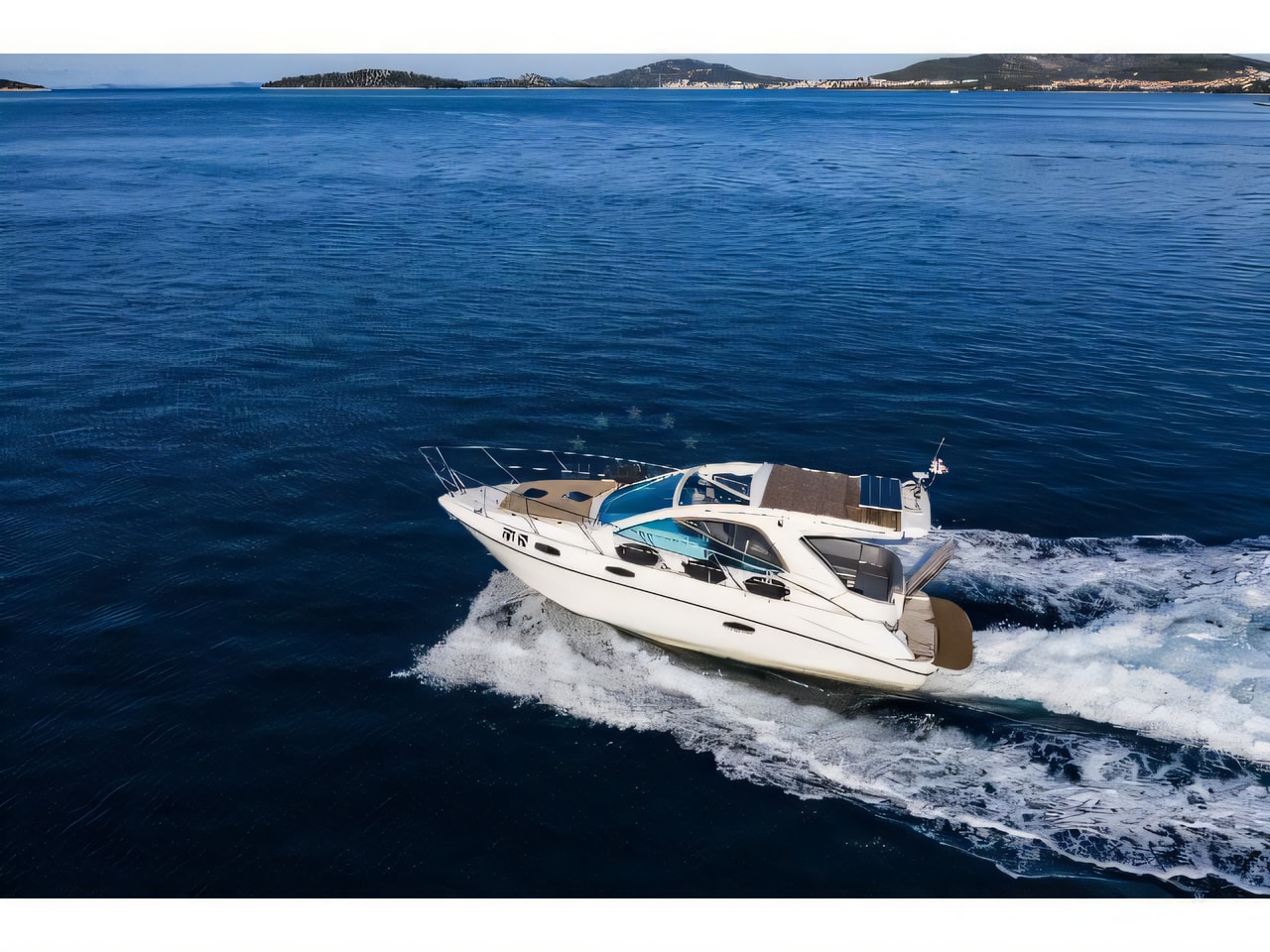 Interior of Sealine SC 29 motor boat with 3 cabins Croatia yacht charter