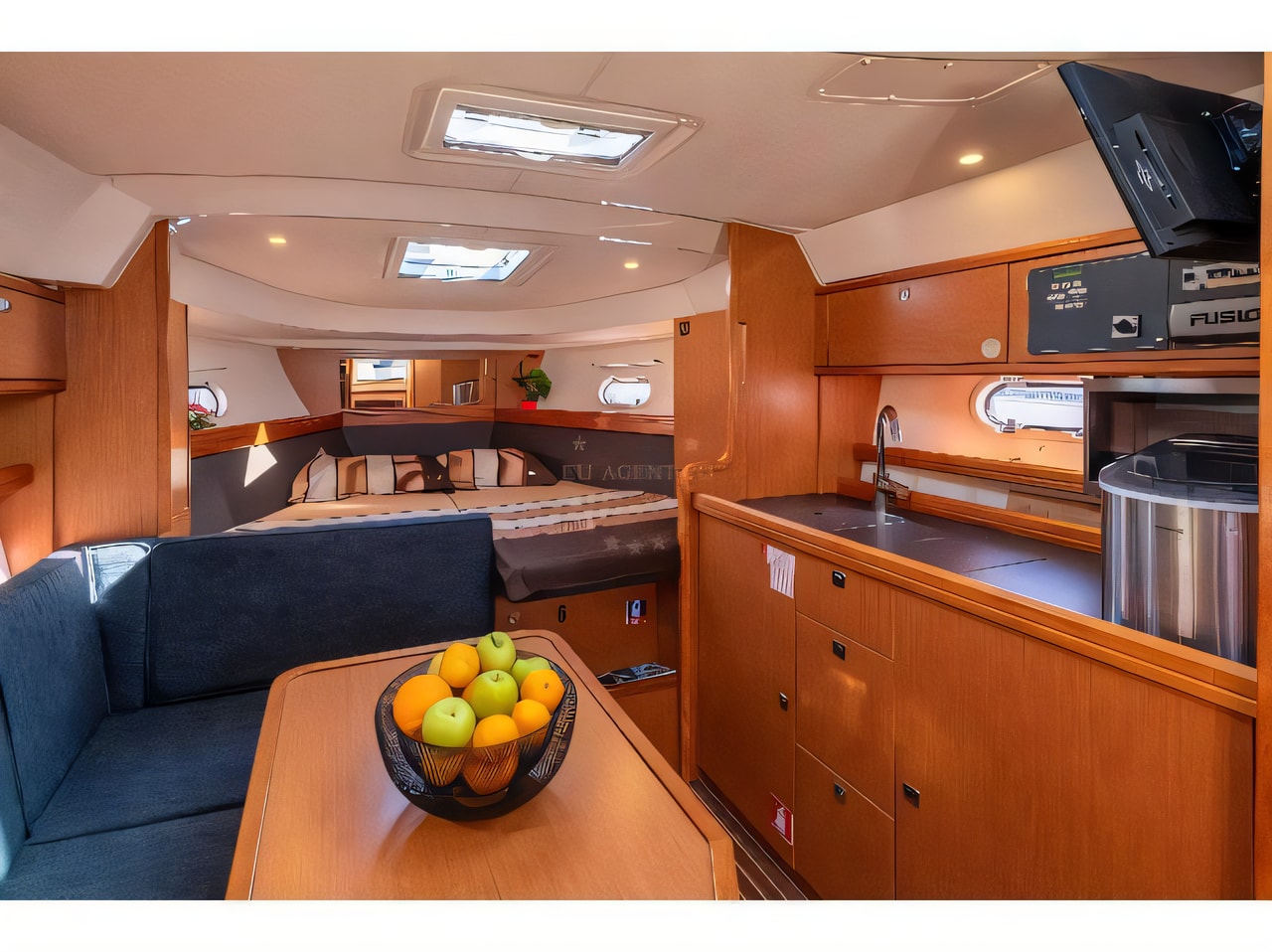 Bavaria 32 Sport yacht interior with 2 cabins