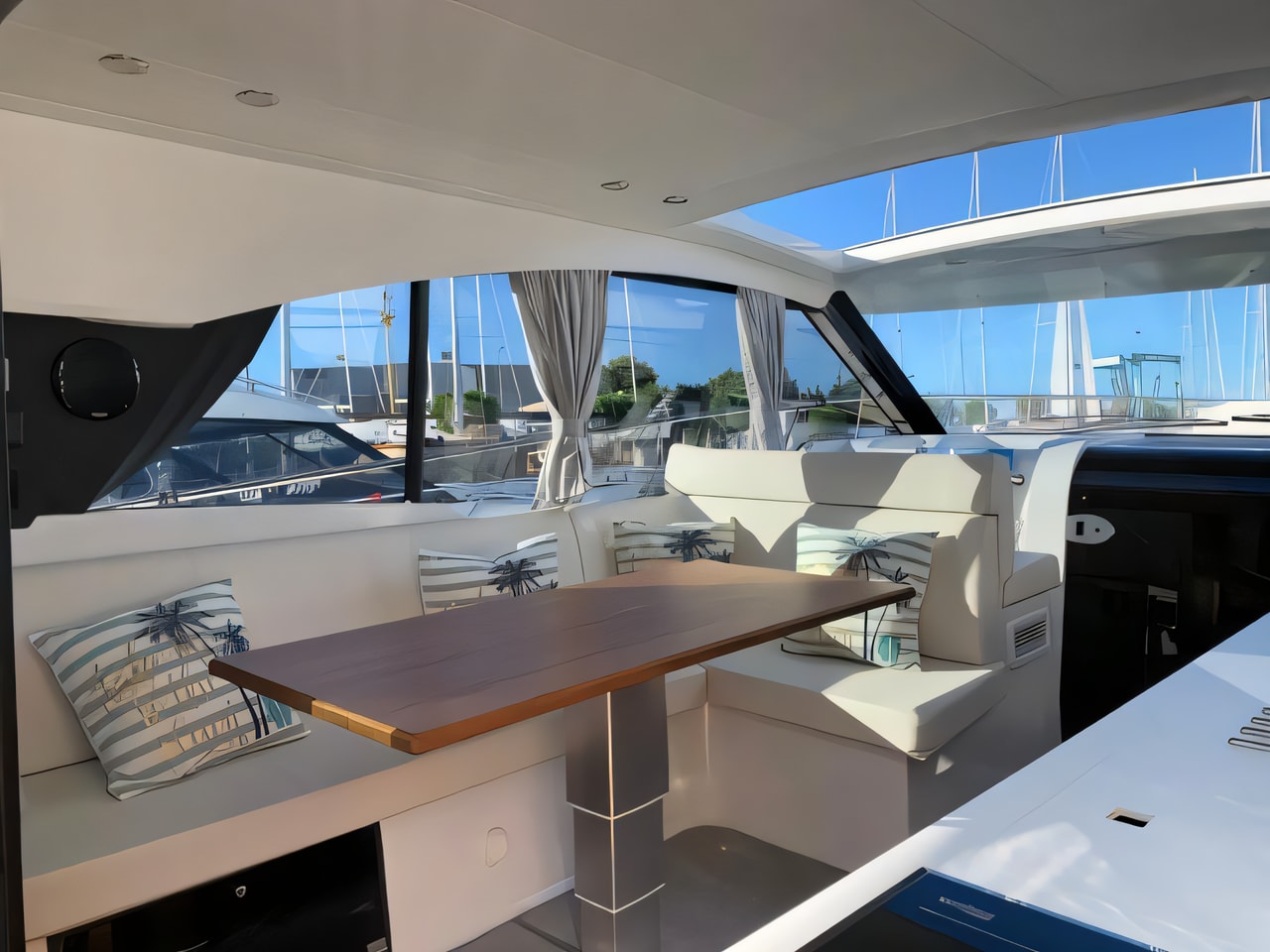 Interior of Grandezza 37CA motoryacht with 2 cabins Croatia yacht charter