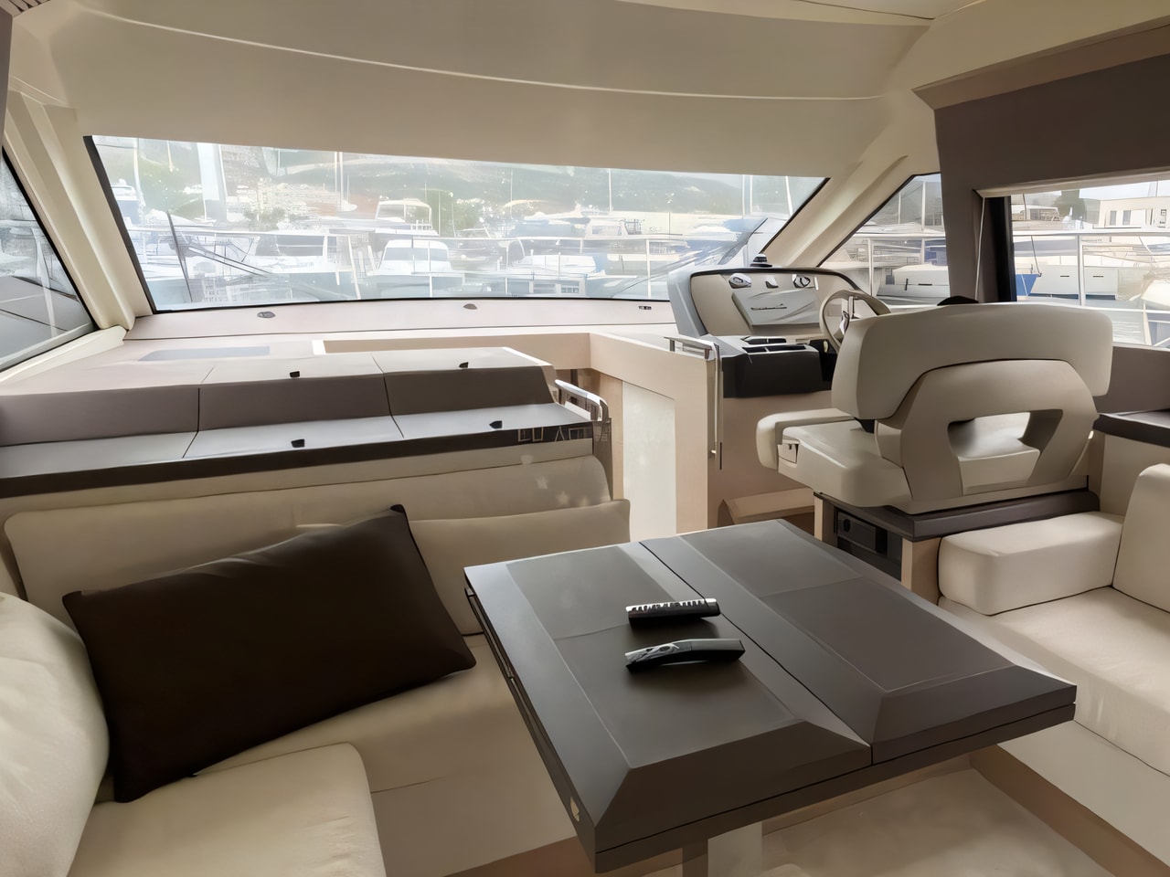 Layout of Monte Carlo 5 motoryacht with 3 cabins Croatia yacht charter