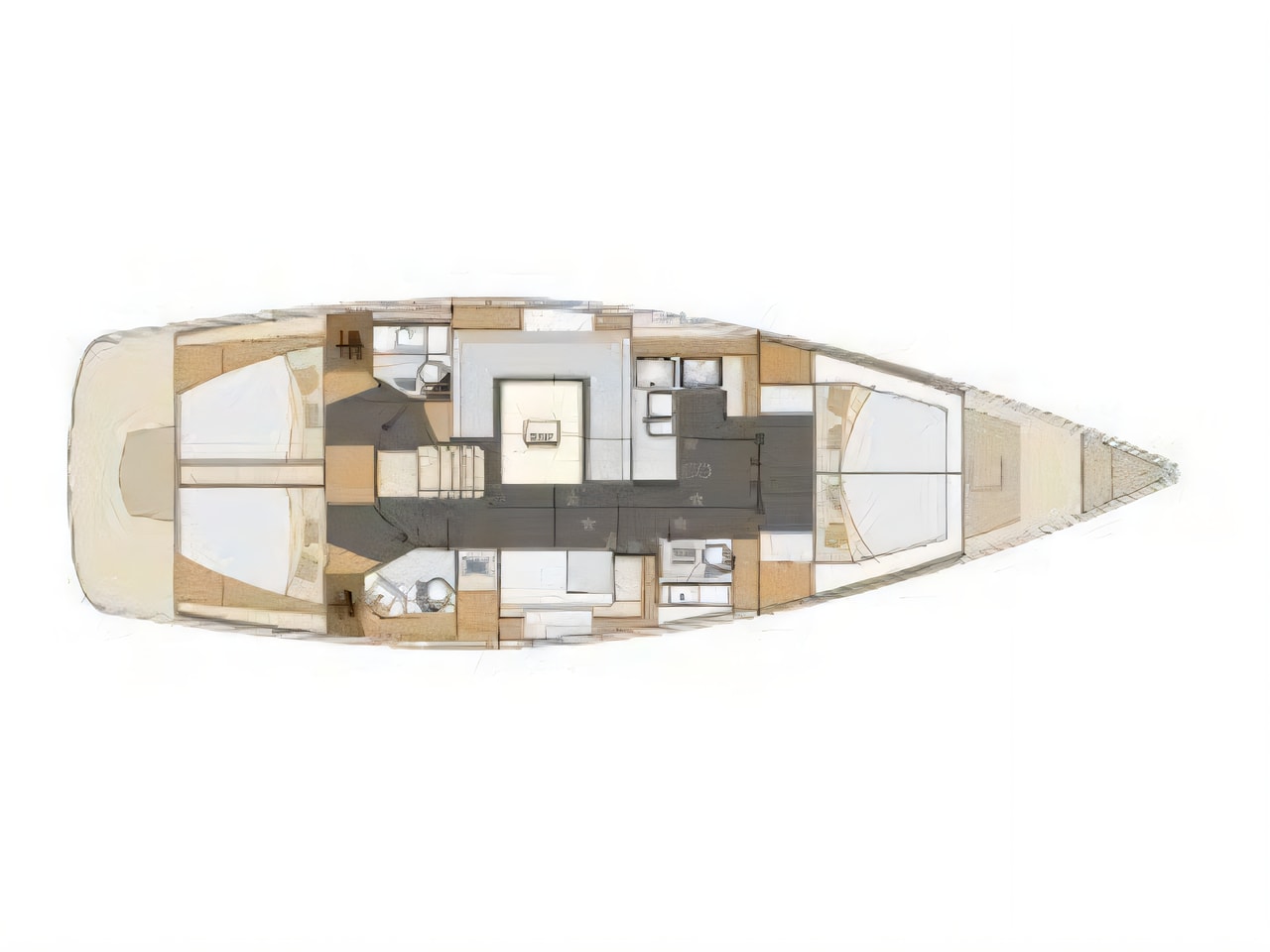 Interior of Elan 494 Impression sail boat with 4 cabins Croatia yacht charter