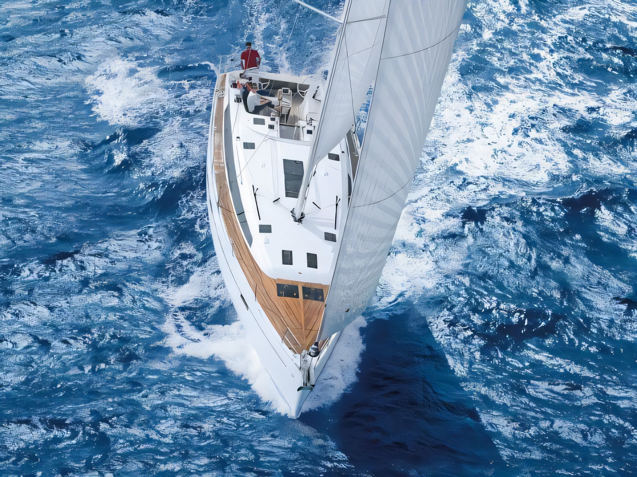 Exterior overview of Bavaria 51 Cruiser sail boat for charter from Seget Donji Marina Baotic in the Split sailing area Croatia