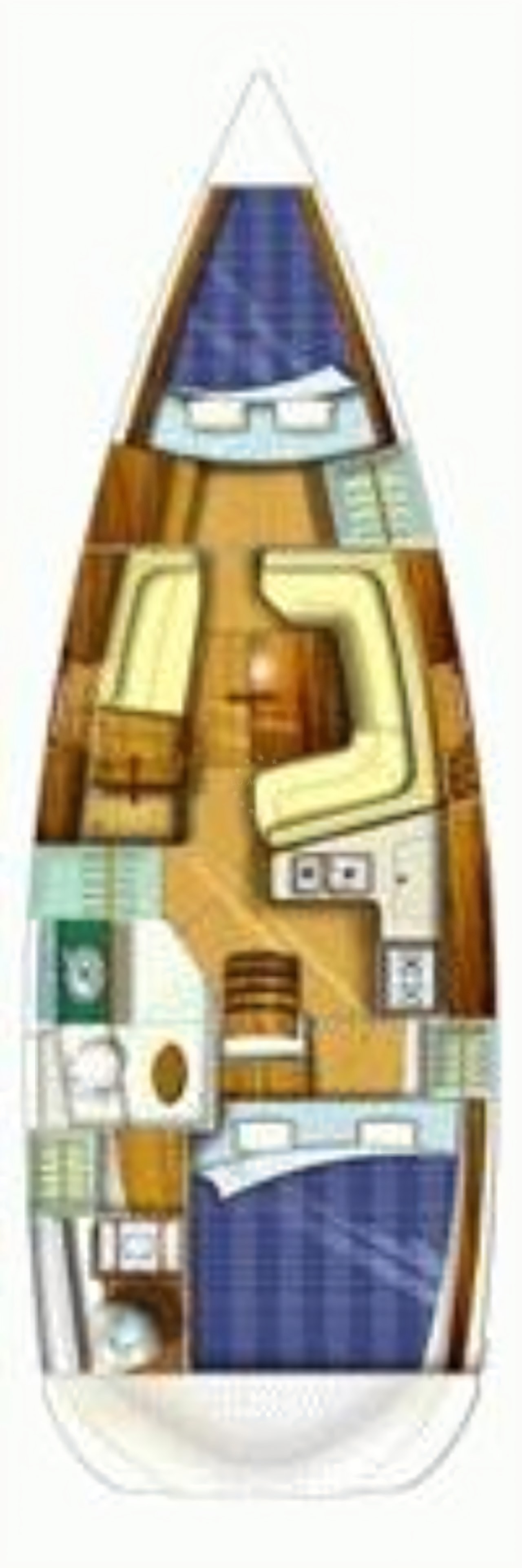 Interior of Bavaria Cruiser 46 sail boat with 4 cabins Croatia yacht charter