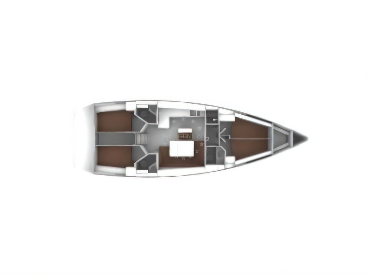 Interior of Bavaria Cruiser 46 sail boat with 4 cabins Croatia yacht charter