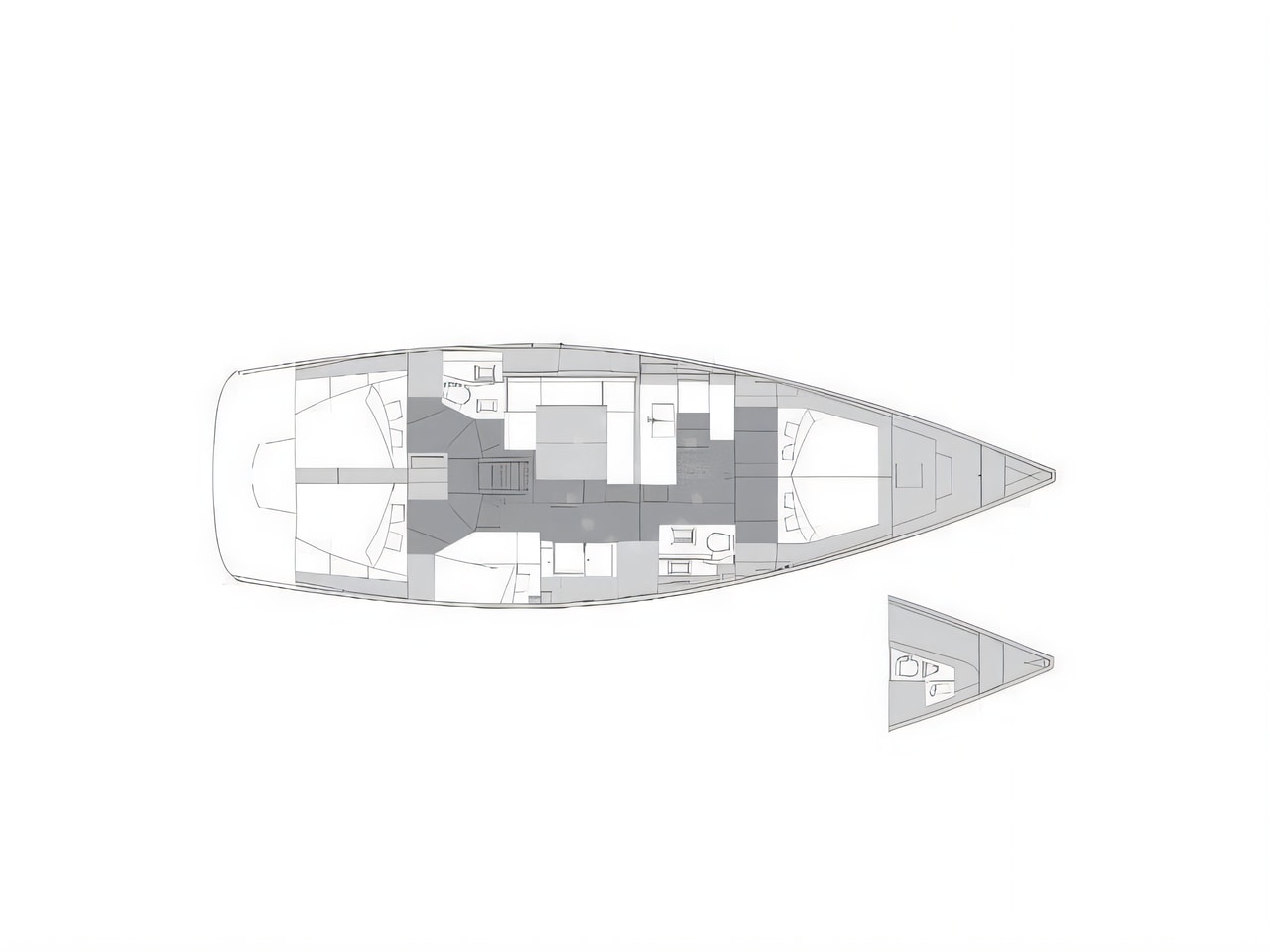 Interior of Elan Impression 50.1 sail boat with 5 cabins Croatia yacht charter