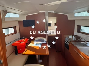 Layout of Oceanis 38.1 sail boat with 3 cabins Croatia yacht charter