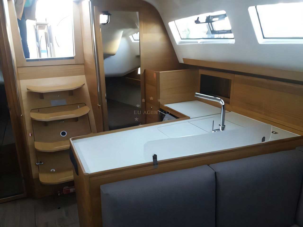 Layout of Elan 40 Impression sail boat with 3 cabins Croatia yacht charter