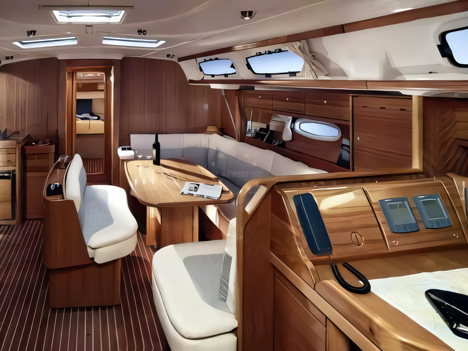 Interior of Bavaria 46 Cruiser sail boat with 4 cabins Croatia yacht charter