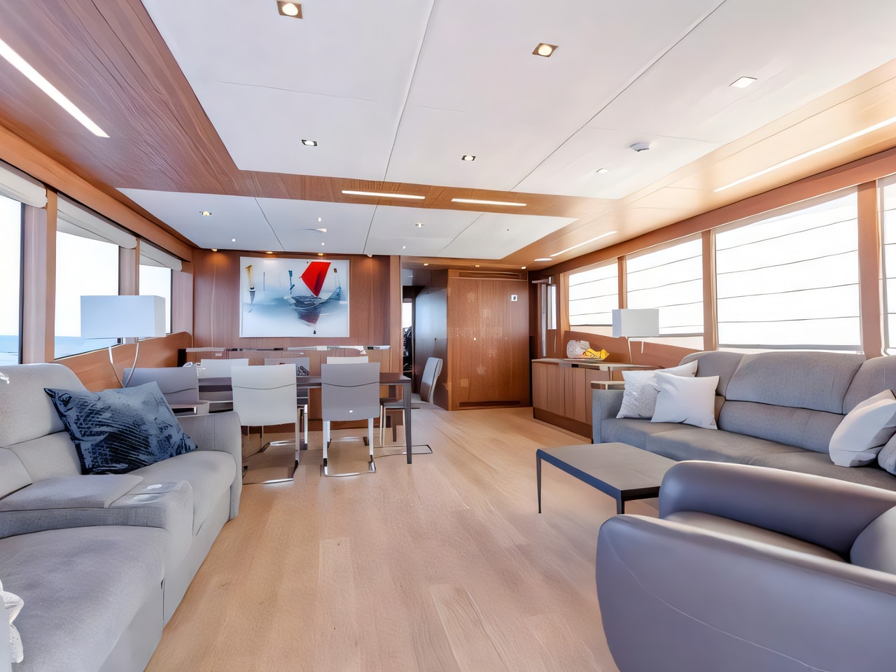 Interior of Timeless 78 motoryacht with 6 cabins Croatia yacht charter