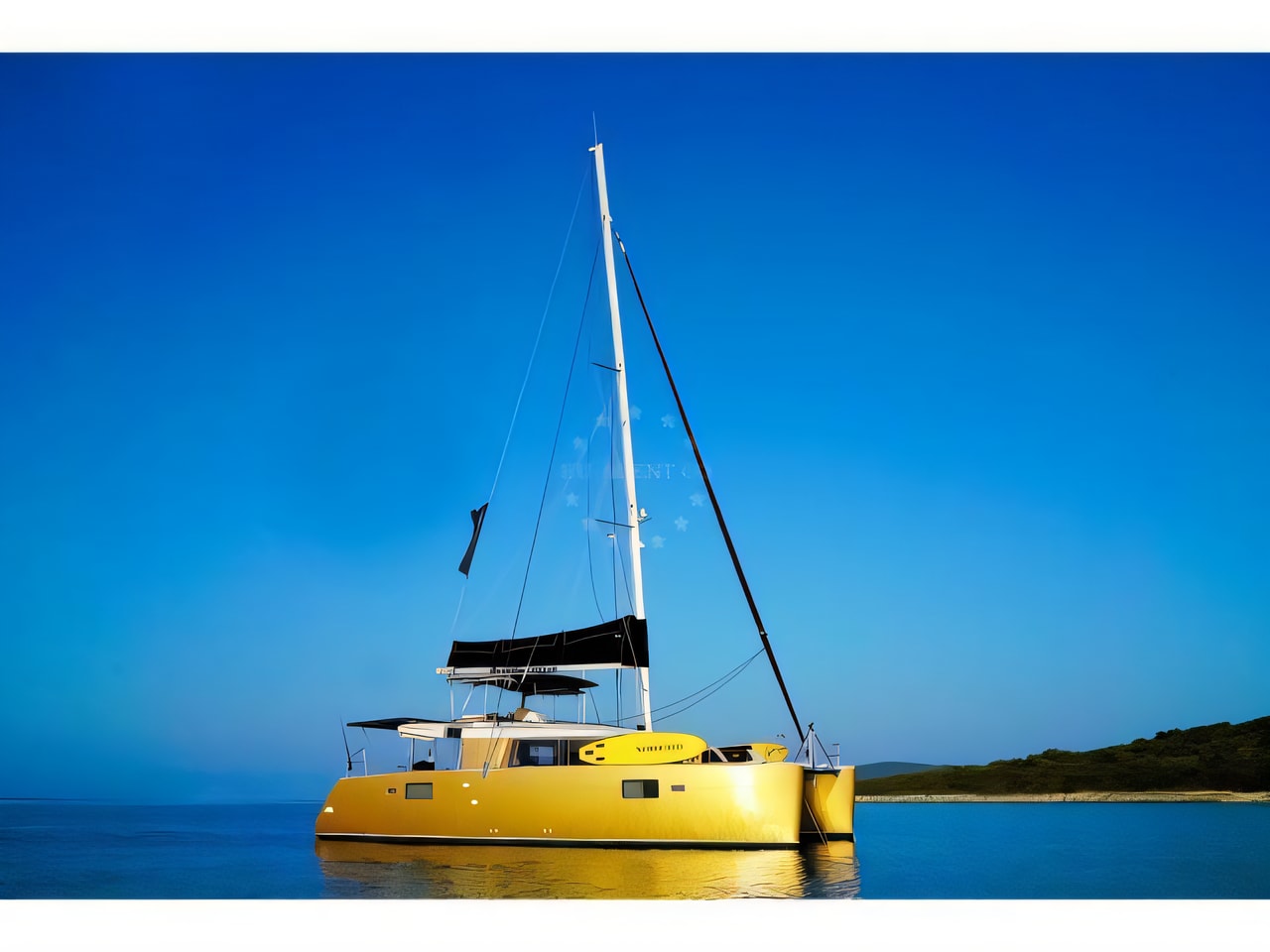 Exterior overview of Lagoon 450 catamaran for charter from Pirovac in the Sibenik sailing area Croatia