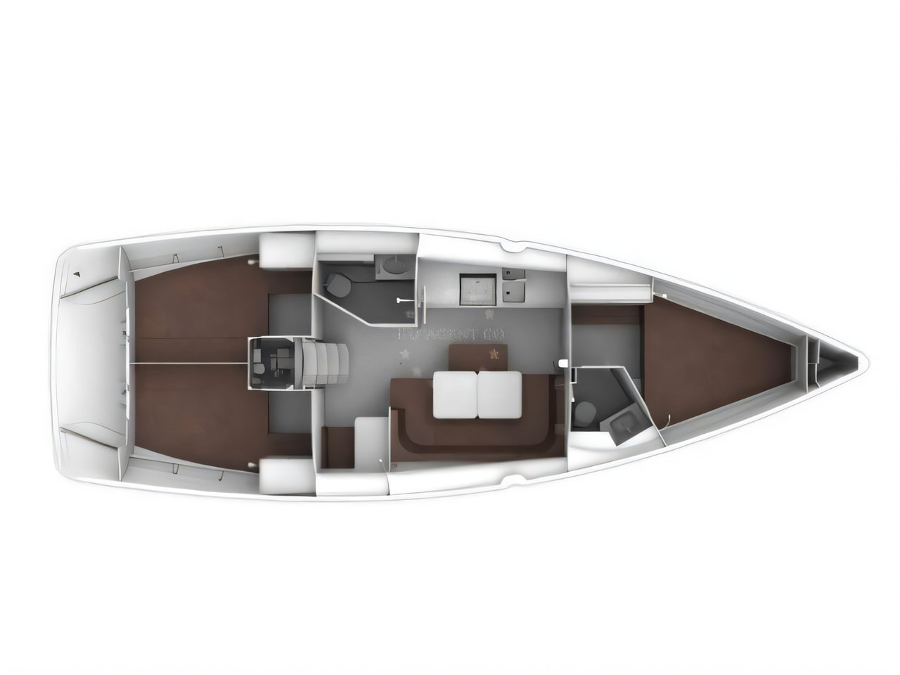 Interior of Bavaria Cruiser 41 sail boat with 3 cabins Croatia yacht charter