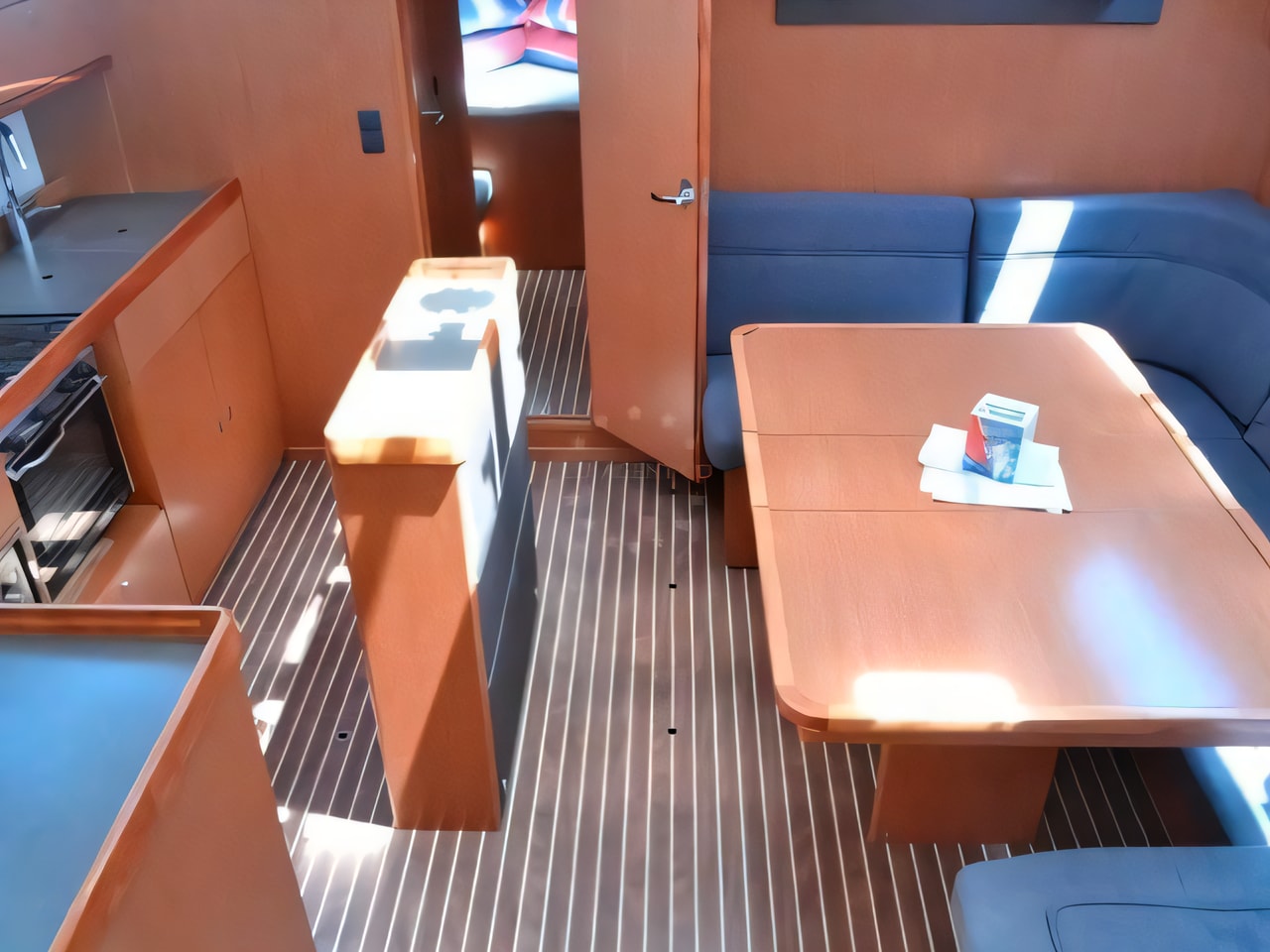 Layout of Bavaria Cruiser 46 sail boat with 4 cabins Croatia yacht charter