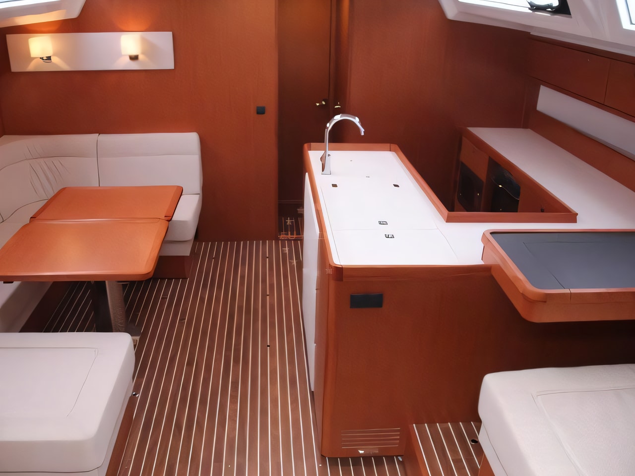 Layout of Bavaria Cruiser 56 sail boat with 6 cabins Croatia yacht charter