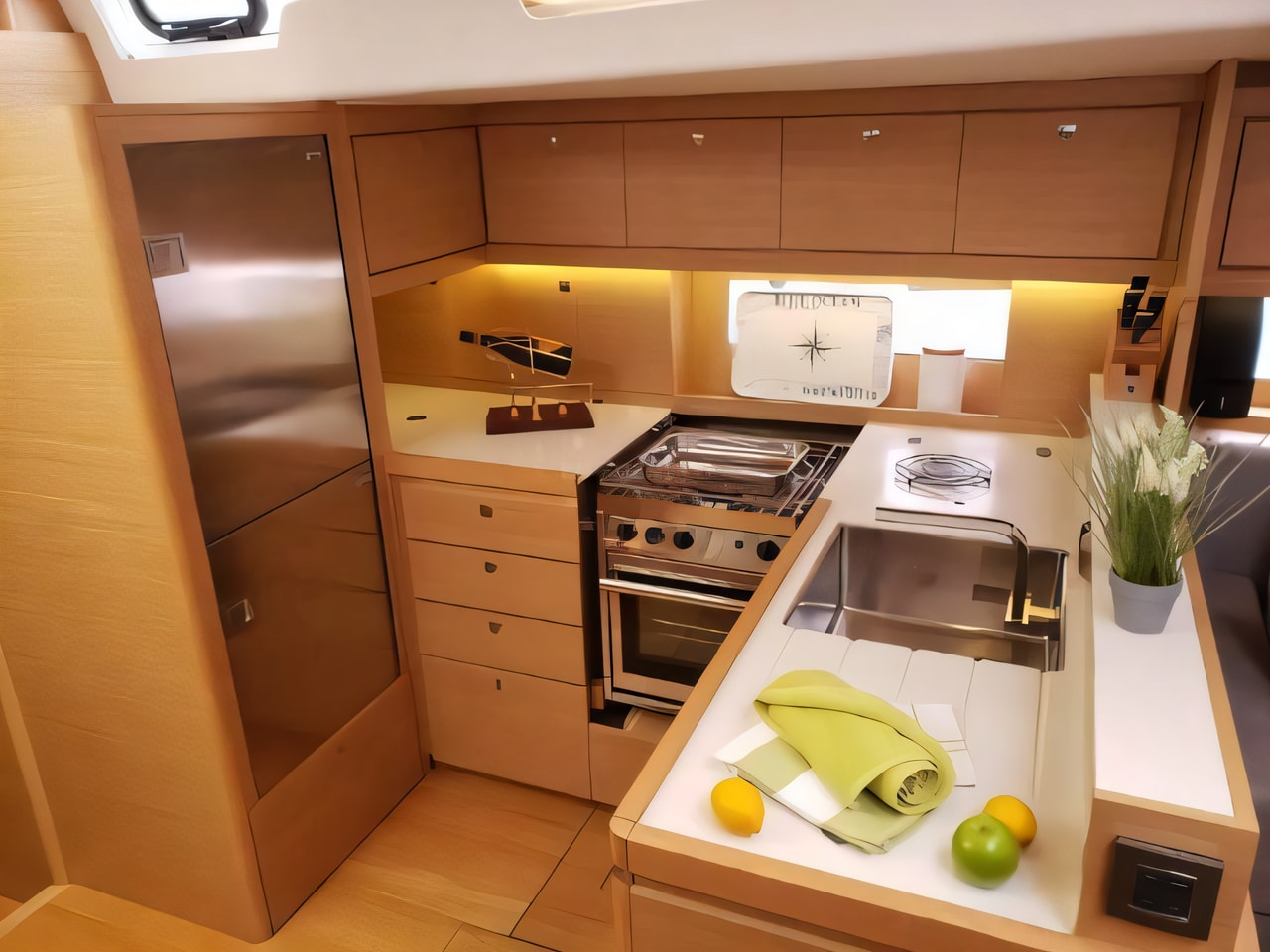 Layout of Dufour 63 Exclusive sail boat with 4 cabins Croatia yacht charter