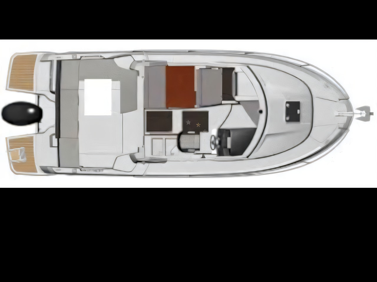 Interior of Merry Fisher 795 motor boat with 1 cabins Croatia yacht charter