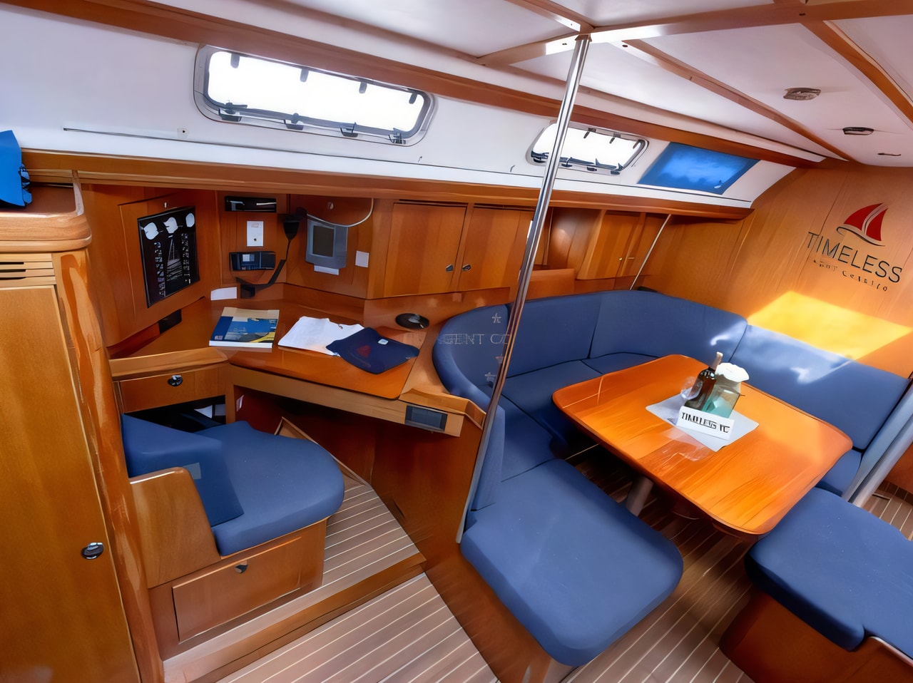 Layout of Elan 45 sail boat with 4 cabins Croatia yacht charter