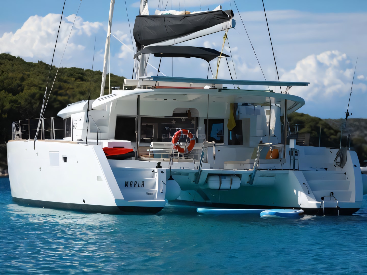 Lagoon 450 Flybridge catamaran for charter from Split / Marina Zenta Split sailing area Croatia