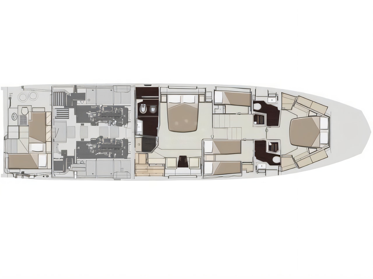 Interior of Azimut 66 Fly motoryacht with 4 cabins Croatia yacht charter