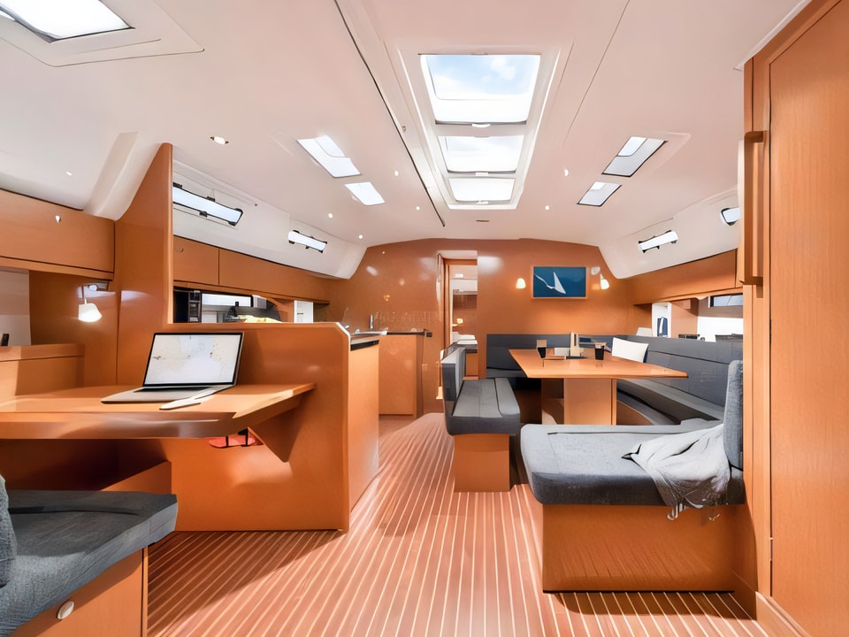 Interior of Bavaria Cruiser 50 sail boat with 5 cabins Croatia yacht charter