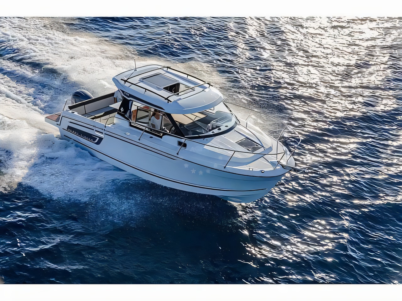 Exterior overview of Merry Fisher 795 Serie 2 motor boat for charter from Sukosan Marina Dalmacija in the Zadar sailing area Croatia