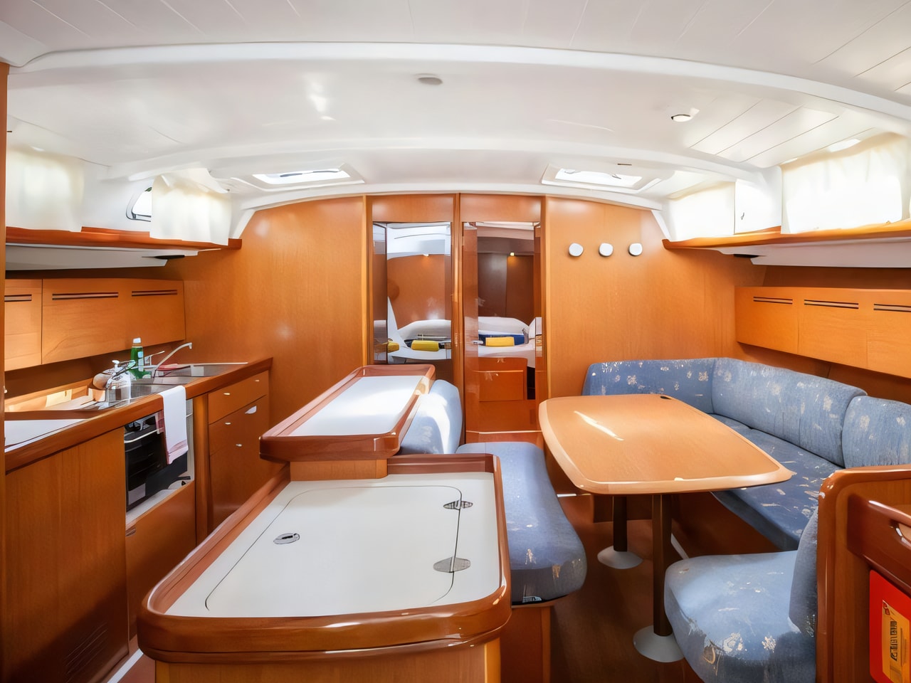 Layout of Cyclades 50.5 sail boat with 6 cabins Croatia yacht charter
