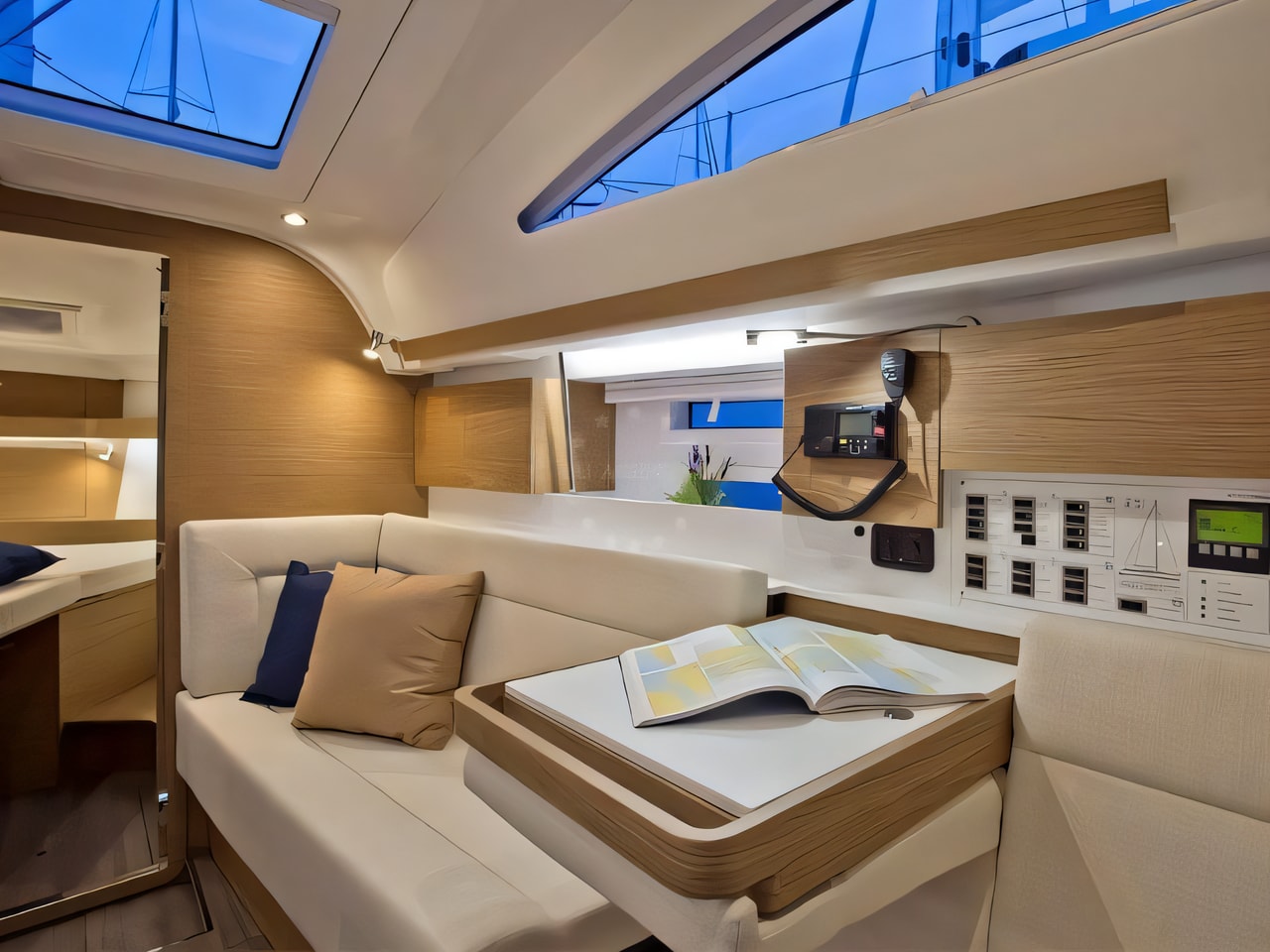 Layout of Elan 40 Impression sail boat with 3 cabins Croatia yacht charter