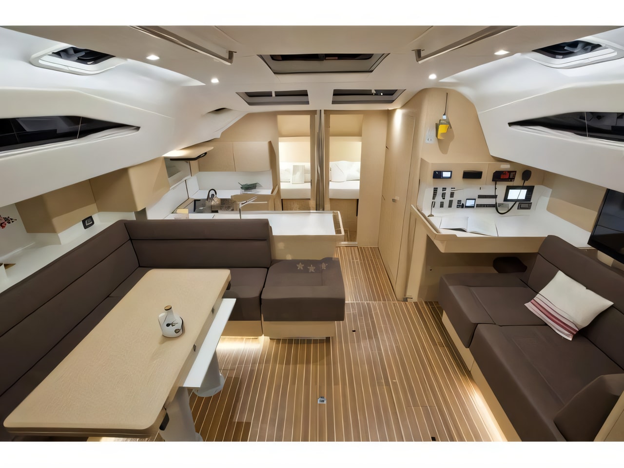 Layout of Elan 50 Impression (4+1 cabins) sail boat with 5 cabins Croatia yacht charter