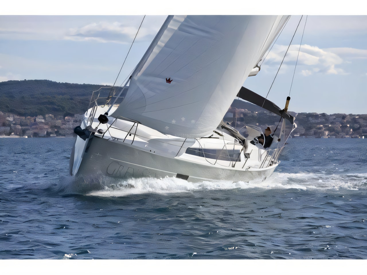 Exterior overview of Bavaria 46 Cruiser sail boat for charter from SCT Marina Trogir in the Split sailing area Croatia