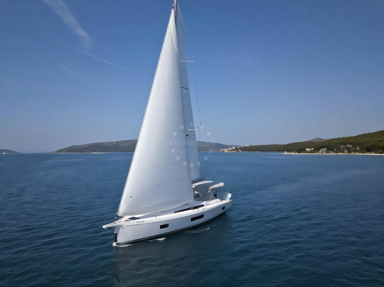 Exterior overview of Oceanis 51.1 sail boat for charter from SCT Marina Trogir in the Split sailing area Croatia