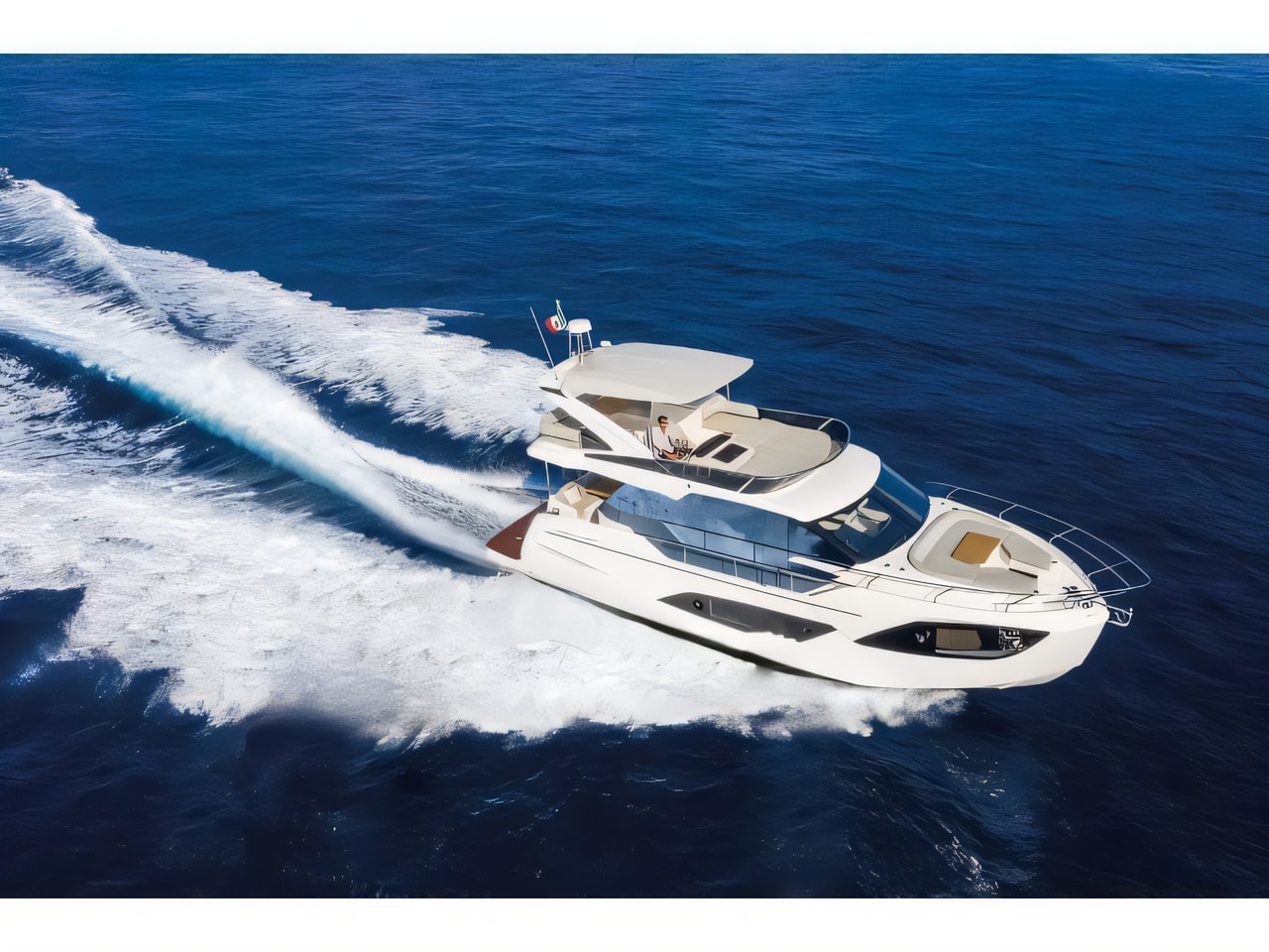 Absolute 47 Fly motor yacht for charter from Rogoznica / Marina Frapa Sibenik sailing area Croatia