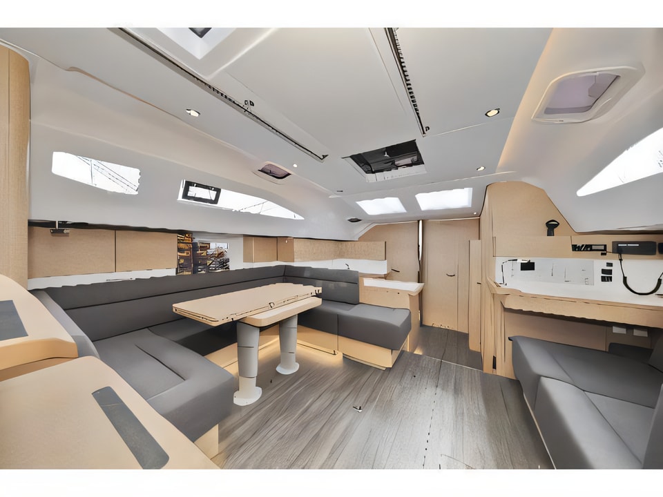 Interior of Elan 50 Impression sail boat with 5 cabins Croatia yacht charter