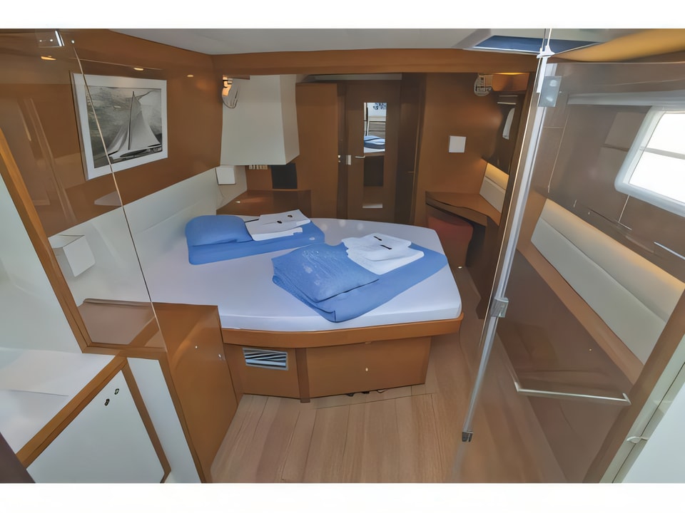 Interior of Lagoon 560 catamaran with 4 cabins Croatia yacht charter