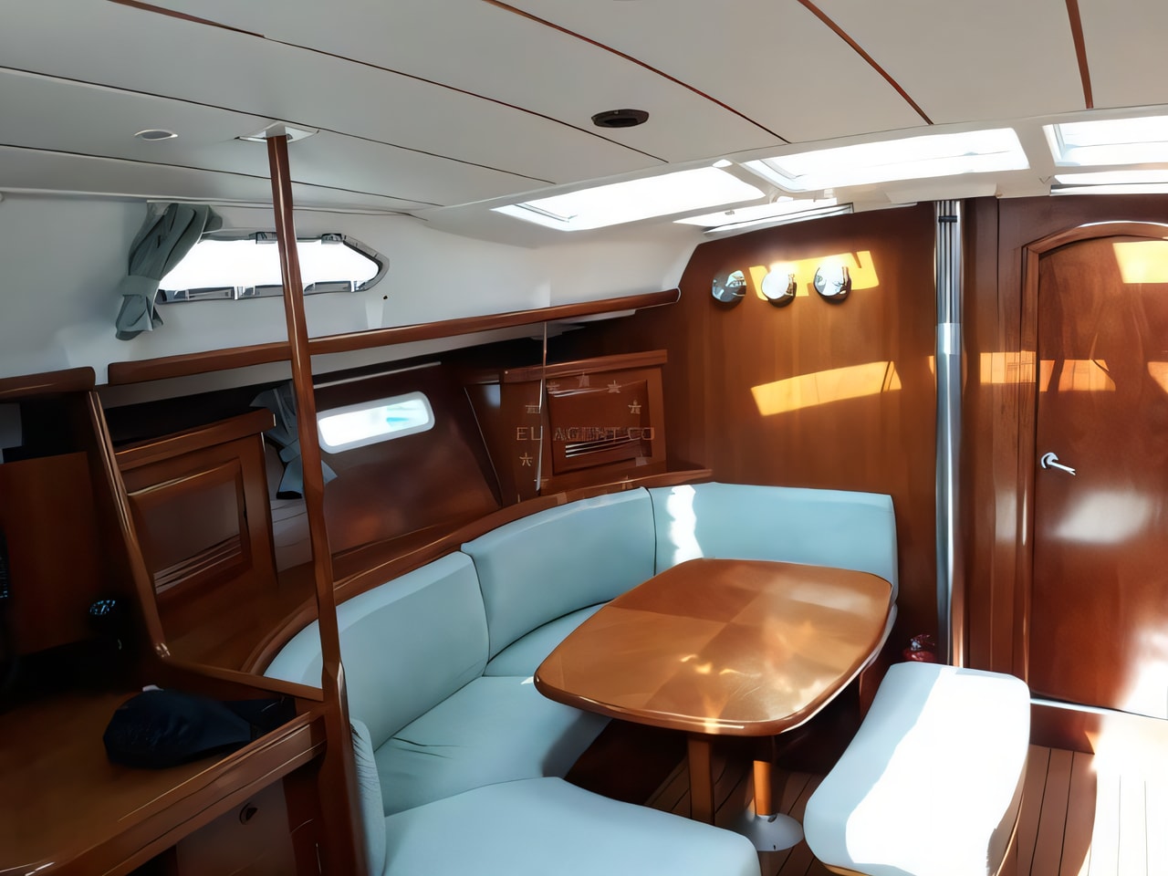 Layout of Oceanis 393 Clipper sail boat with 3 cabins Croatia yacht charter