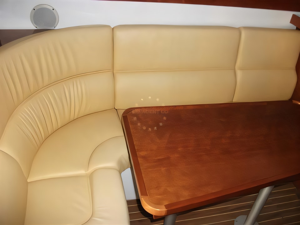 Interior of Faeton Moraga 1040 Hard Top motor boat with 2 cabins Croatia yacht charter