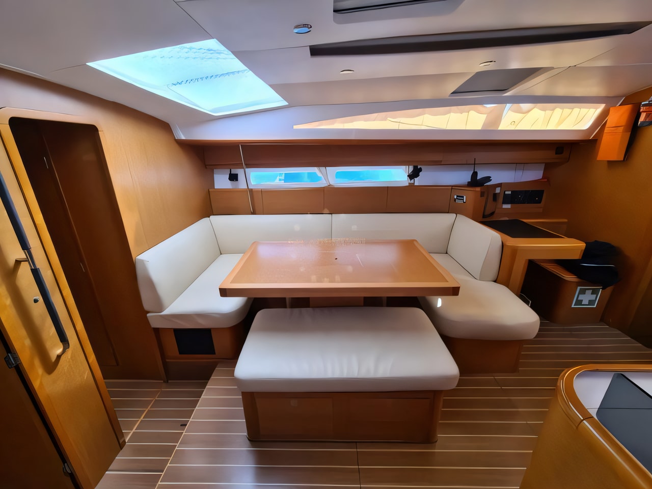 Layout of Jeanneau 53 sail boat with 5 cabins Croatia yacht charter