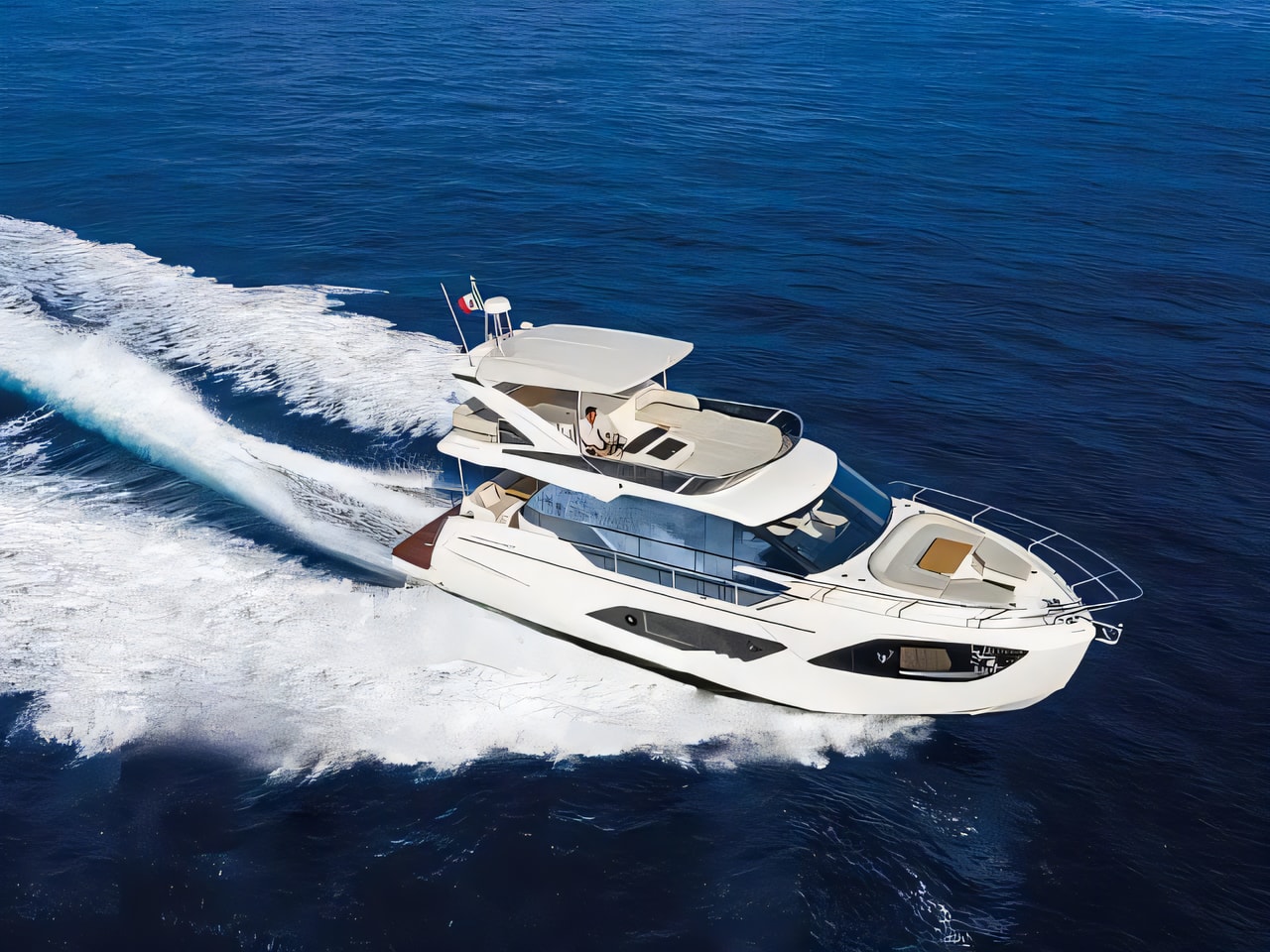 Absolute 47 Fly motor yacht for charter from Rogoznica / Marina Frapa Split sailing area Croatia