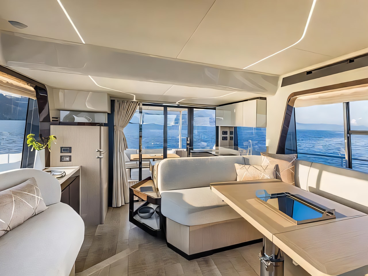Absolute 47 Fly yacht layout 3 cabins Croatia charter