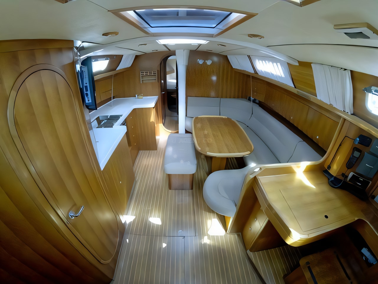 Layout of Salona 45 sail boat with 4 cabins Croatia yacht charter