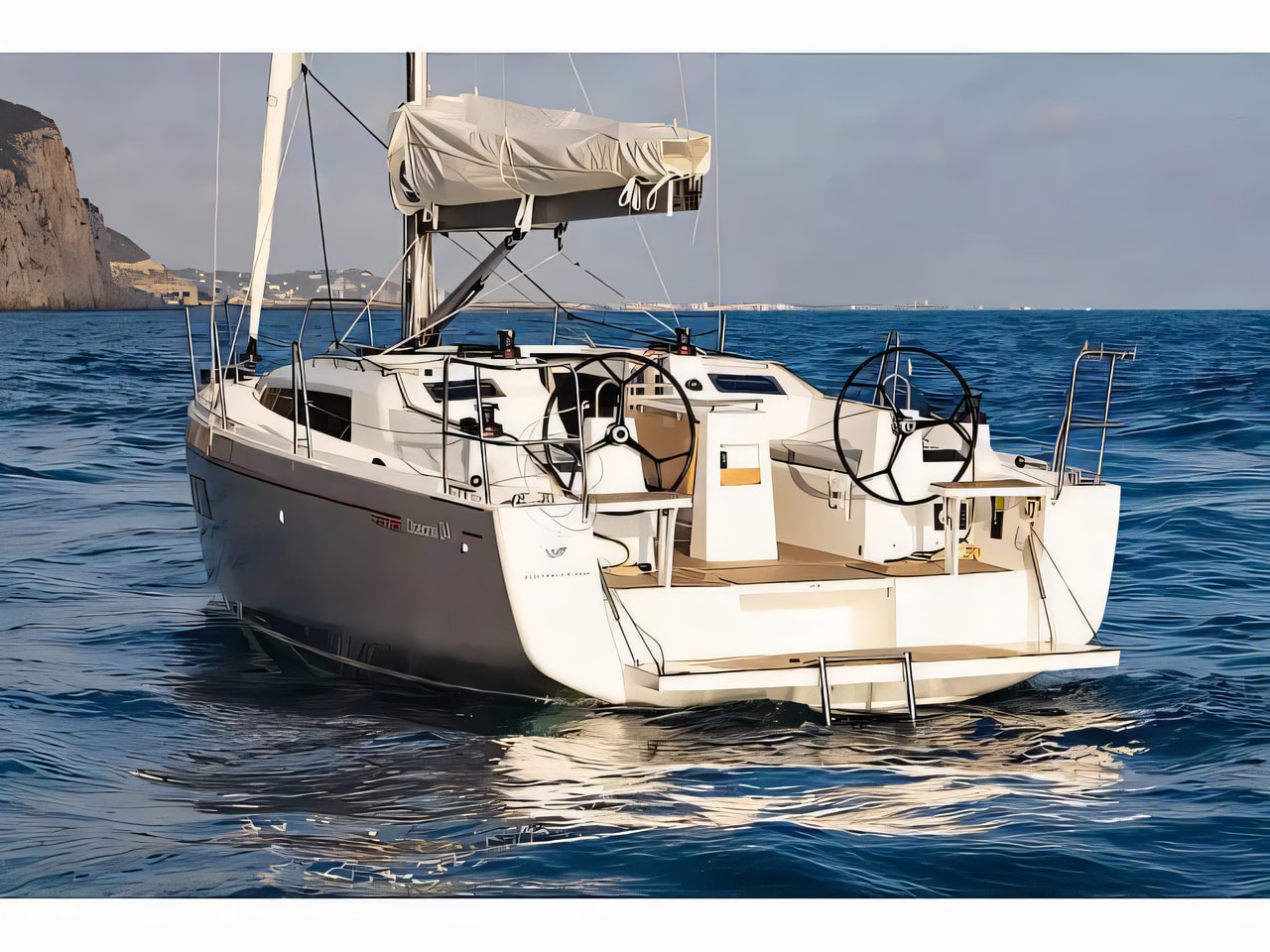 Exterior overview of Oceanis 34.1 sail boat for charter from Marina Medulin in the Istria / Kvarner sailing area Croatia