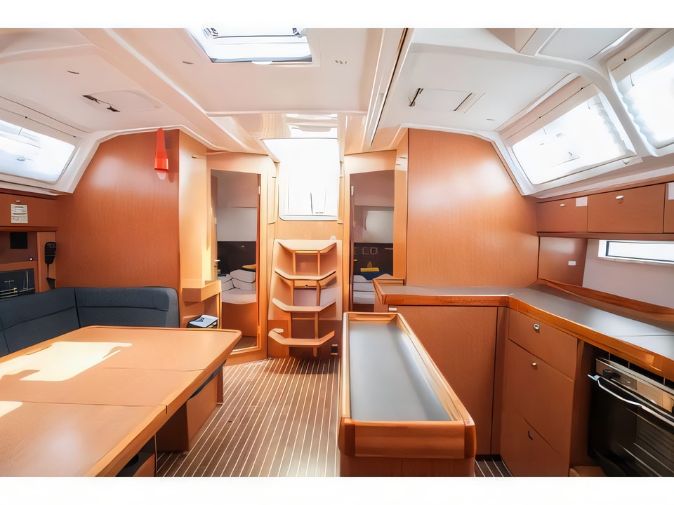 Interior of Bavaria Cruiser 46 sail boat with 4 cabins Croatia yacht charter