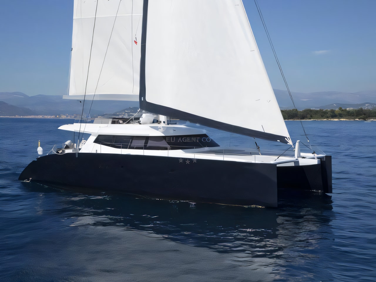 Layout of Sunreef 80 catamaran with 8 cabins Croatia yacht charter