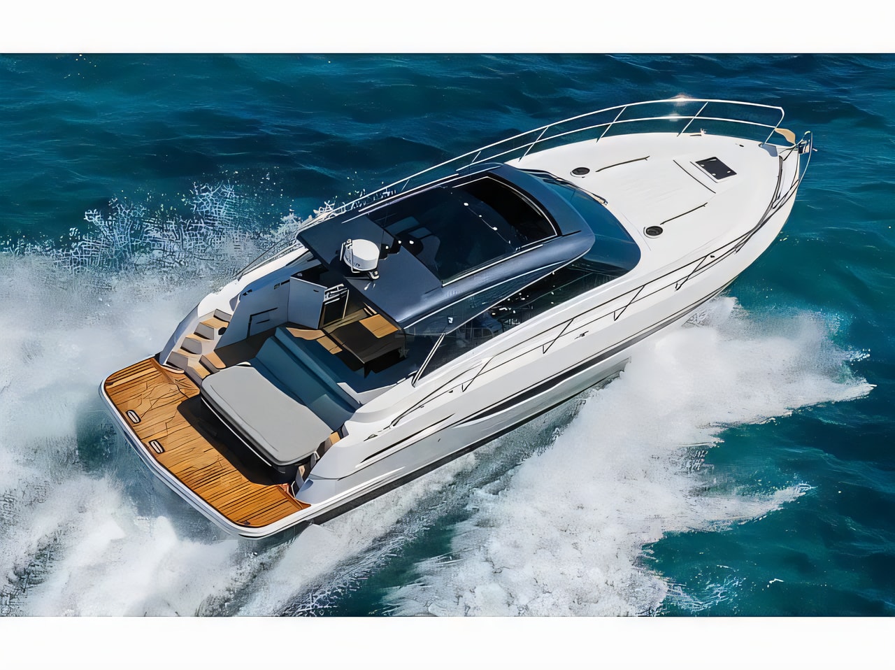 Exterior overview of Focus Power 44 Hard Top motoryacht for charter from Sukosan Marina Dalmacija in the Zadar sailing area Croatia