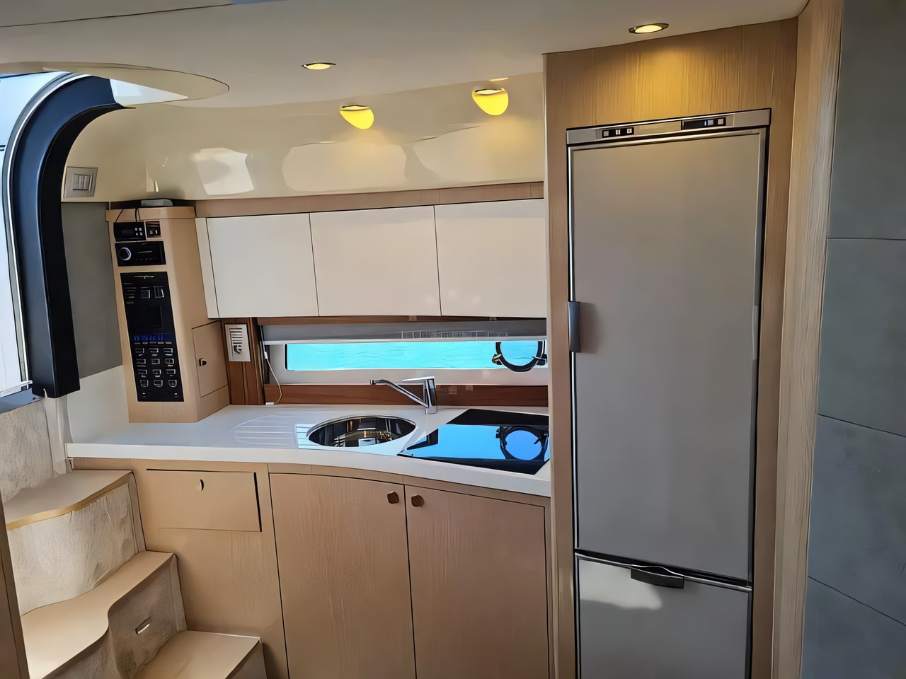 Layout of Focus Power 44 Hard Top motoryacht with 3 cabins Croatia yacht charter